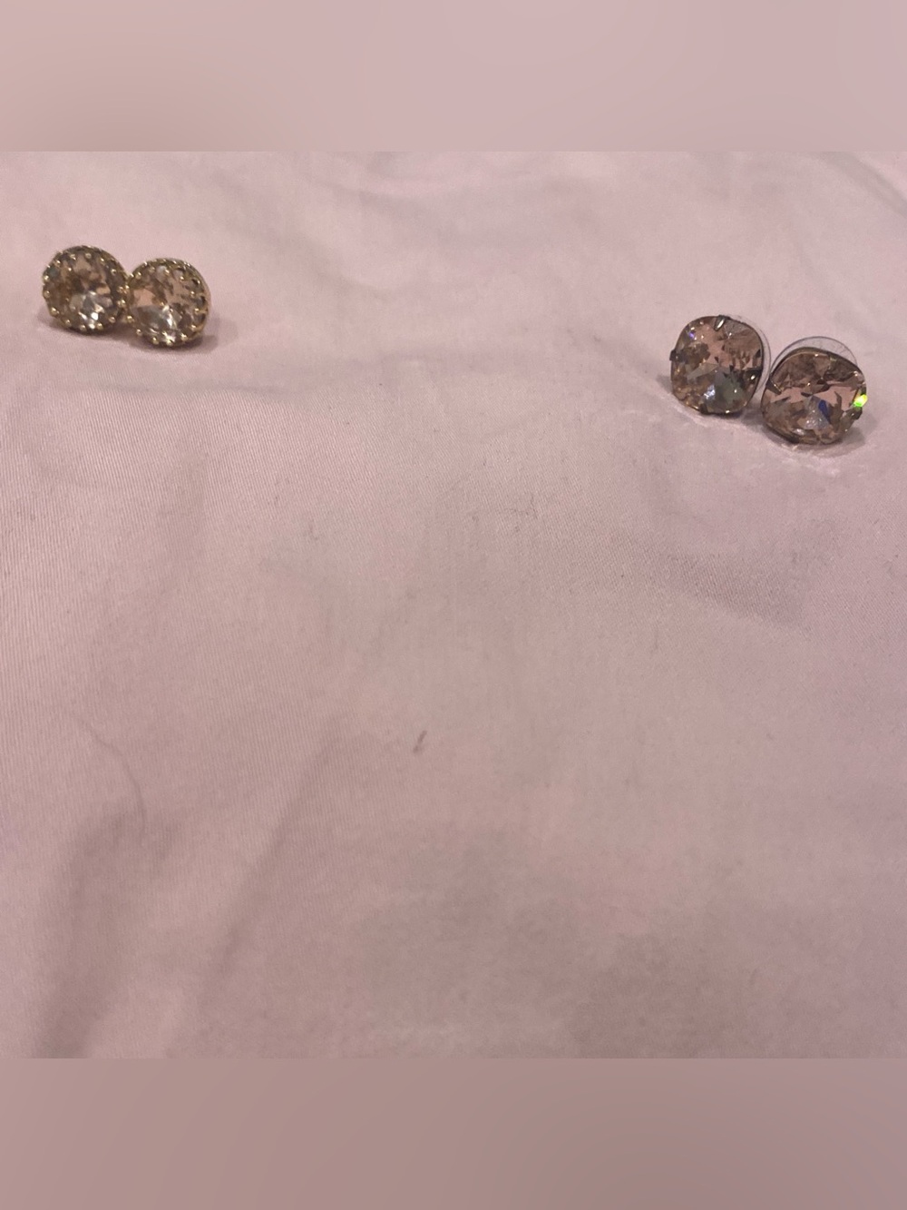 Stella & Dot Clear Crystal Stud Earrings - Pair